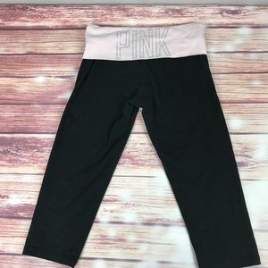 Pink Victoria’s Secret Cropped Yoga Pants